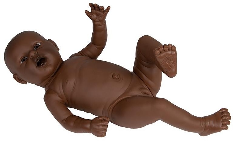ERLERZIMMER Neugeborenen Puppe Eltern Übungsbaby, männlich, dunkel 1 Stück
