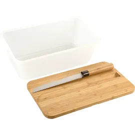 KESPER Brotbox transparent, mit Messer 15.5x34.8x20cm