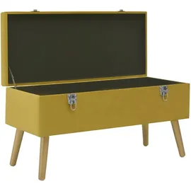 vidaXL Bank mit Stauraum 80 cm Senfgelb Samt