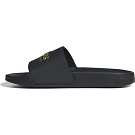 adidas Shower Adilette Core Black / Cloud White / Matte Gold 39