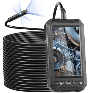 Vevor Endoskopkamera Inspektionskamera 1080P Rohrkamera 15m Kabel 12,7 cm Display