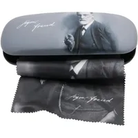 Fridolin Brillenetui Set „Sigmund Freud“ Hardcase mit Brillenputztuch