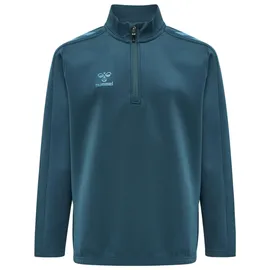 hummel Core XK 1/2-Zip Sweatshirt Kinder blue coral 140