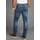 Arizona Stretch-Jeans ARIZONA, Herren, Gr. 34, Länge 32, blauus, Denim/Jeans, Obermaterial: 98% Baumwolle, 2% Elasthan, unifarben, Basic, straight fit lang, Jeans, gerade Beinform, niedrige Leibhöhe, mit Gürtelschlaufen