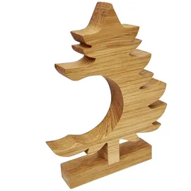 Erst-Holz Dekobaum Eichenholz Beige 21 cm