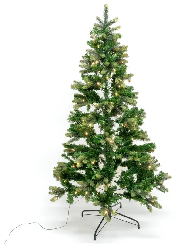 Künstlicher Weihnachtsbaum 180cm + 200 LEDs, Tannenbaum mit Standfuß