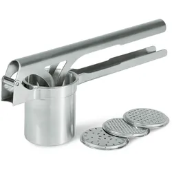 Kartoffelpresse GEFU "TRI STAR", silber (silberfarben), Edelstahl 18/10, Küchenpressen