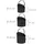 Relaxdays Aschekasten 3er Set Ø 21, 25 & 30 cm Metall schwarz
