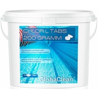 GlobaClean 5 kg Chlor L Tabletten 200g - langsamlösliche Chlortabletten für Pool