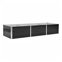 vidaXL Garten-Hochbeet verzinkter Stahl rechteckig 240 x 80 x 45 cm Anthrazit  