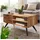 FineBuy Couchtisch Industrial Braun Akazie 95 x 45 x 45 cm