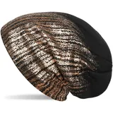 Stylebreaker Feinstrick Beanie Mütze Schwarz/Roségold