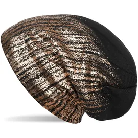 Stylebreaker Feinstrick Beanie Mütze Schwarz/Roségold