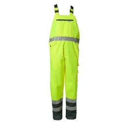 Warnschutz Regenlatzhose "KONTRAST" - 3XL - gelb/marine