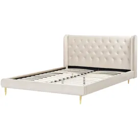 Beliani Polsterbett 160 x 200 cm Beige