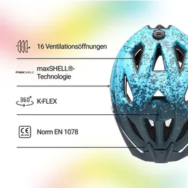 KED Street Jr. Pro 53-58 cm Kinder deep blue cyan matt
