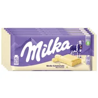 Milka Weisse Schokolade - 5 Tafeln je 90 Gramm