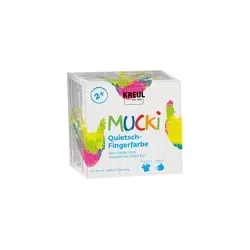 MUCKI Quietsch-Fingerfarbe 4er Set 150 ml