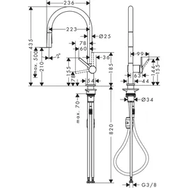 Hansgrohe Talis M54 210 2jet chrom 72800000