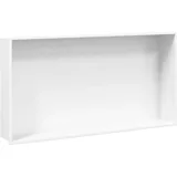 vidaXL Duschnische Mattweiß 62x32x9 cm Edelstahl