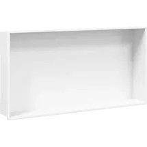 vidaXL Duschnische Mattweiß 62x32x9 cm Edelstahl