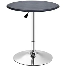HOMCOM Bartisch Chromstahl, Holzwerkstoff, Kunstlederbezug