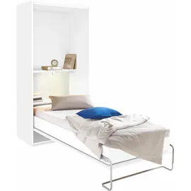 Priess Schrankbett PRIESS "Ancona", weiß, H:211cm, Schrankbetten, mit Regal und LED-Beleuchtung, Topseller