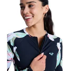 Roxy Erjwr03898 Langarm-rash Guard - Anthracite Spring Charming - XL