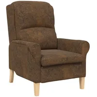 VidaXL Moderner Sessel Braun Stoff, Holz Standard Ergonomisch Sessel