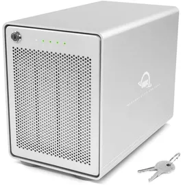 OWC Mercury Elite Pro Quad - HDD-Gehäuse - 2.5/3.5 Zoll - Serial ATA III - USB Konne (2.5", 3.5"), Festplattengehäuse, Silber