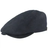 Balke Schiebermütze Flatcap leicht und wärmend in Fischgrät-Muster blau 62