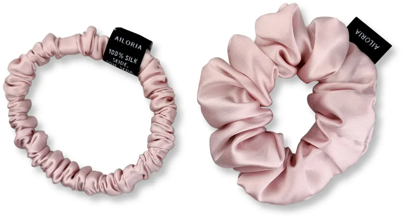 AILORIA Set Scrunchies S und M aus Seide DOUX