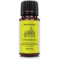 Saint Nutrition® Vitamin K2 MK7 Globuli - aktiviert körpereigenes Vitamin - DIE NEUHEIT als ersatz zu 200μg Tagesdosis 100% natürlich & Vegan, radionisch informierte Vitamine + Vitamins | 10g
