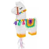 Lama Piñata zum Befüllen, Party Dekoration, Maße 36 x 45 x 7,5 cm