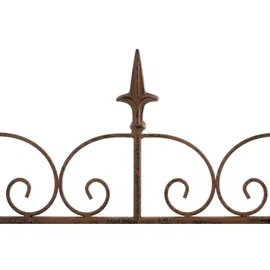CLP Gartenzaun 124 x 116 cm Antik Braun/Metall