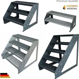 Kaminbau Mierzwa Premium Stahl Treppe Freistehend 100 cm x 95 cm Verzinkt