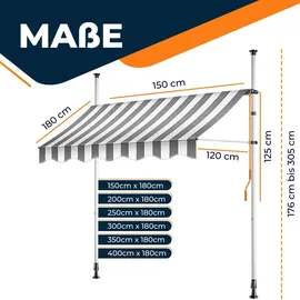 Kesser Klemmmarkise 180 cm weiß