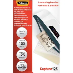 Fellowes Laminierfolie 86 x 54 mm, Kreditkarte 125 micron gl?nzend 100 St. 5306302