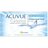 Acuvue Oasys for Astigmatism Kontaktlinsen – 2-Wochen-Linsen für Tag und Nacht mit -1 dpt, Cyl -1,25, Ach 180 und BC 8.6 – UV Schutz, Austrocknungsschutz und Komfortables Tragegefühl – 6 Linsen
