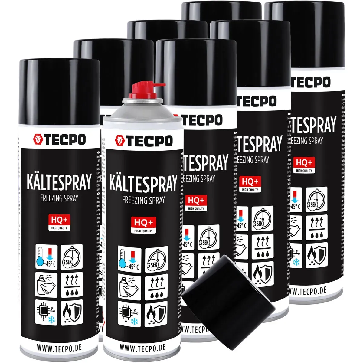 8x TECPO Kältespray Kühlspray, 500 ml