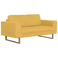 vidaXL 2-Sitzer-Sofa Stoff Gelb