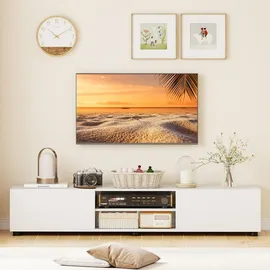 Costway TV-Lowboard 160 x 35 x 30 cm Braun Holz