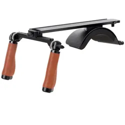 Wooden Camera Shoulder Rig v3 - Base, Brown Leather