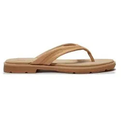 Timberland für Damen. TB0A2R5FEN21 Braune Leder-Zehenstegsandalen (39 W), Wohnung, Keine, Lässig