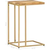 vidaXL Beistelltisch Gelb Mangoholz 35 x 45 x 65 cm