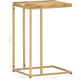 vidaXL Beistelltisch Gelb Mangoholz 35 x 45 x 65 cm