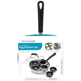 KitchenCraft Eierpochierer - Silver / Black - One Size