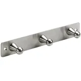 Hettich Garderobenleiste 3 Haken 22,0 x 3,5 x 3,6 cm Silber