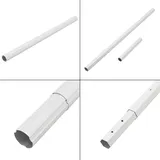 [en.casa] Oliveti Aufrollvorrichtung weiß 147 - 555 cm