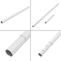 [en.casa] Oliveti Aufrollvorrichtung weiß 147 - 555 cm